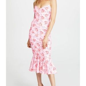 Likely Pink Floral Midi Dress